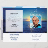 印刷可能な葬儀プログラムテンプレート (正面/裏面)