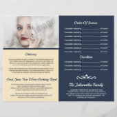 印刷可能な葬儀プログラムテンプレート (裏面)