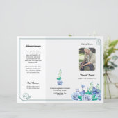 印刷可能な葬儀プログラムテンプレート (スタンド正面)