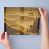 印刷可能な葬儀プログラムテンプレート チラシ (手)