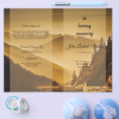 印刷可能な葬儀プログラムテンプレート チラシ (シングル)