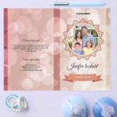 印刷可能な葬儀プログラムテンプレート チラシ (シングル)