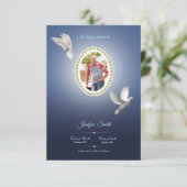 印刷可能な葬儀プログラムテンプレート 招待状 (スタンド正面)