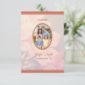 印刷可能な葬儀プログラムテンプレート 招待状 (スタンド正面)