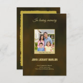 印刷可能な葬儀プログラムテンプレート 招待状 (正面/裏面)