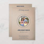 印刷可能な葬儀プログラムテンプレート 招待状 (正面/裏面)