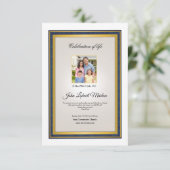 印刷可能な葬儀プログラムテンプレート 招待状 (スタンド正面)