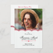 印刷可能な葬儀祈りの言葉カードテンプレート (正面/裏面)