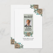 印刷可能な葬儀祈りの言葉カード エンクロージャーカード (正面/裏面)