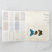 印刷可能な蝶ジャンクジャーナルのラベルとページ カード (内部)