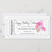 印刷可能な誕生日ギフト券プリントホームイベント カード (正面)