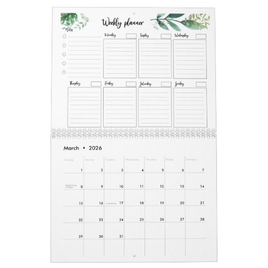 印刷可能な週次プランナー、To Doリスト、ギフト2023、 カレンダー (3月 2026)