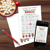 印刷可能な醜いセータービンゴゲーム シーズンカード