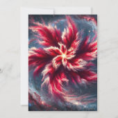 印刷可能な銀河系ポインセチア紙 招待状 (正面)