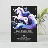 印刷可能な馬誕生日 招待状 (スタンド正面)