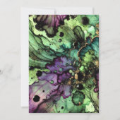 印刷可能な魔女の醸造ハロウィンアルコールインク 招待状 (正面)