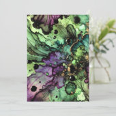 印刷可能な魔女の醸造ハロウィンアルコールインク 招待状 (スタンド正面)