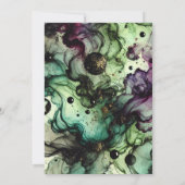 印刷可能な魔女の醸造ハロウィンアルコールインク 招待状 (裏面)