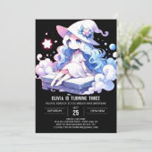 印刷可能な魔法ウィザード誕生日 招待状 (スタンド正面)