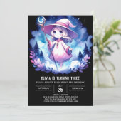 印刷可能な魔法ウィザード誕生日 招待状 (スタンド正面)