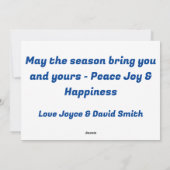 印刷可能な、ダウンロード可能な雪だるまファミリー。 雪だるま シーズンカード (裏面)