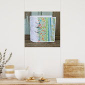 印刷可能なAdobleの写真スクレープブック国 ポスター (キッチン)