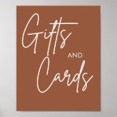 印刷可能なBohoウェディングカードギフトサイン ポスター (正面)