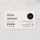 印刷可能なBoho名刺テンプレート 名刺 (正面)