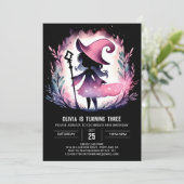 印刷可能なHappyウィザード誕生日 招待状 (スタンド正面)