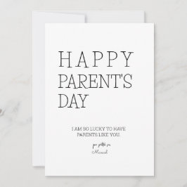印刷可能なHappy Parent's Dayカード シーズンカード