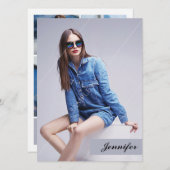 印刷可能なMOdelingコンポジットカード 招待状 (正面/裏面)