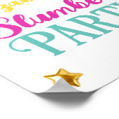 印刷可能なSLEEPOVERスランバーバースデーパーティーへようこそ ポスター (角)