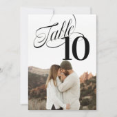 印刷可能なSoテーファンシーブル番号写真 招待状 (正面)