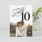 印刷可能なSoテーファンシーブル番号写真 招待状 (スタンド正面)