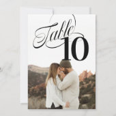 印刷可能なSoテーファンシーブル番号写真 招待状 (裏面)