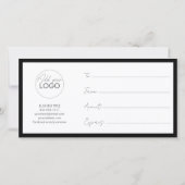 印刷可能ギフトカードテンプレート簡単カスタマイズ サンキューカード (裏面)