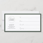 印刷可能ギフトカードテンプレート簡単カスタマイズ サンキューカード (裏面)