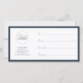 印刷可能ギフトカードテンプレート簡単カスタマイズ サンキューカード (裏面)