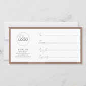 印刷可能ギフトカードテンプレート簡単カスタマイズ サンキューカード (裏面)