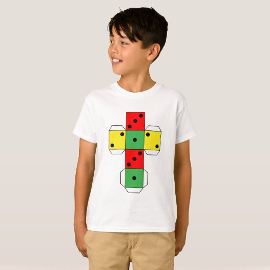 印刷可能ダイサイコロ |スケッチ姿 |鮮やかな色 Tシャツ (正面フル)