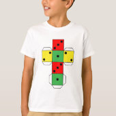 印刷可能ダイサイコロ |スケッチ姿 |鮮やかな色 Tシャツ (正面)