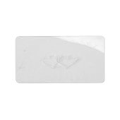 印刷可能ハートのビーチ空白の住所 シール (正面)