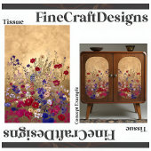 印刷可能ファンタジー花金ゴールド背離れ景128 薄葉紙