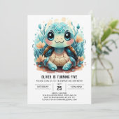 印刷可能ボホハッピートルボーイ誕生日 招待状 (スタンド正面)