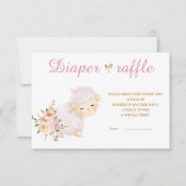 印刷可能ラムおむつラッフルテンプレート サンキューカード (正面)