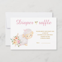 印刷可能ラムおむつラッフルテンプレート サンキューカード