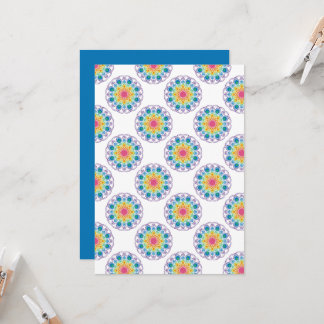 印刷可能レインボーフローラ水玉模様スクラップブック紙 招待状