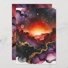 印刷可能不気味なサンセットハロウィーンアルコールインク