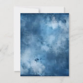 印刷可能動揺してなインクブルースクラップブック紙 招待状 (裏面)