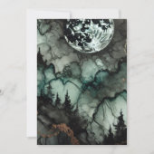 印刷可能幽霊のよく出るな森林ハロウィーンアルコールインク 招待状 (正面)